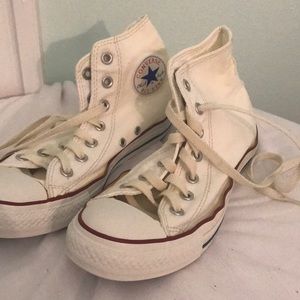 White Converse High Tops